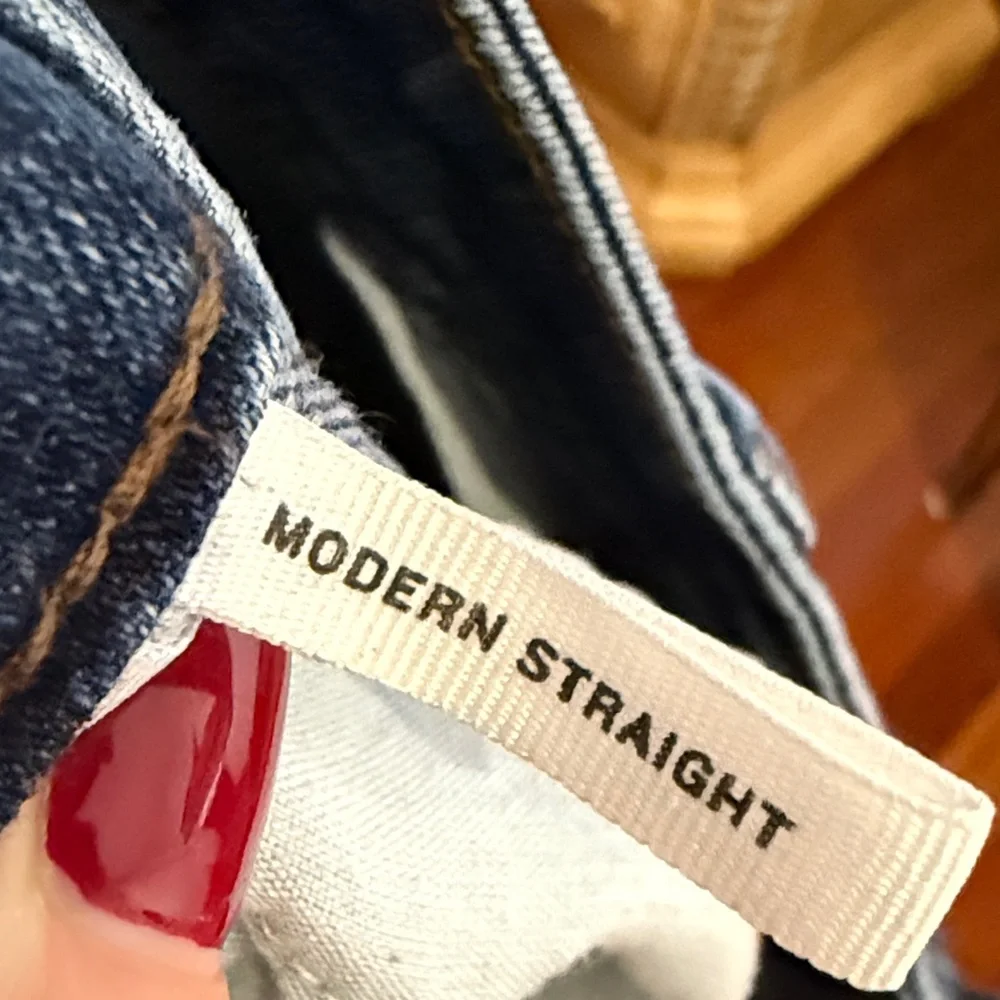 LOFT Dark Blue Straight Leg Jeans - Picture 3 of 6